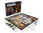 Das Brettspiel Cluedo mit Spielbrett, Spielfiguren und Karten.