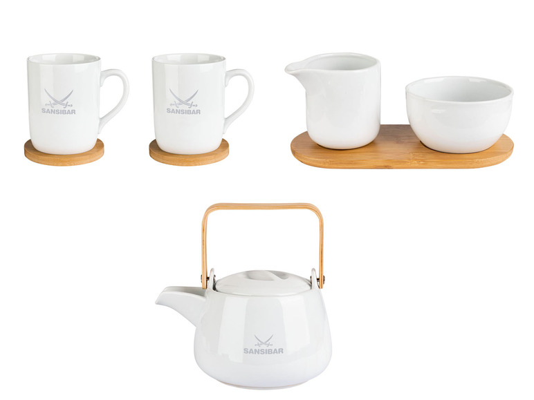 Gehe zu Vollbildansicht: Sansibar Teekanne / Tassen 2er-/ Milch- und Zucker Set - Bild 1