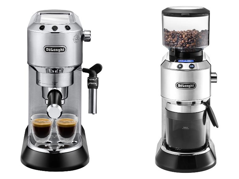 DeLonghi Dedica Style Siebträgermaschine und Kaffeemühle im Set