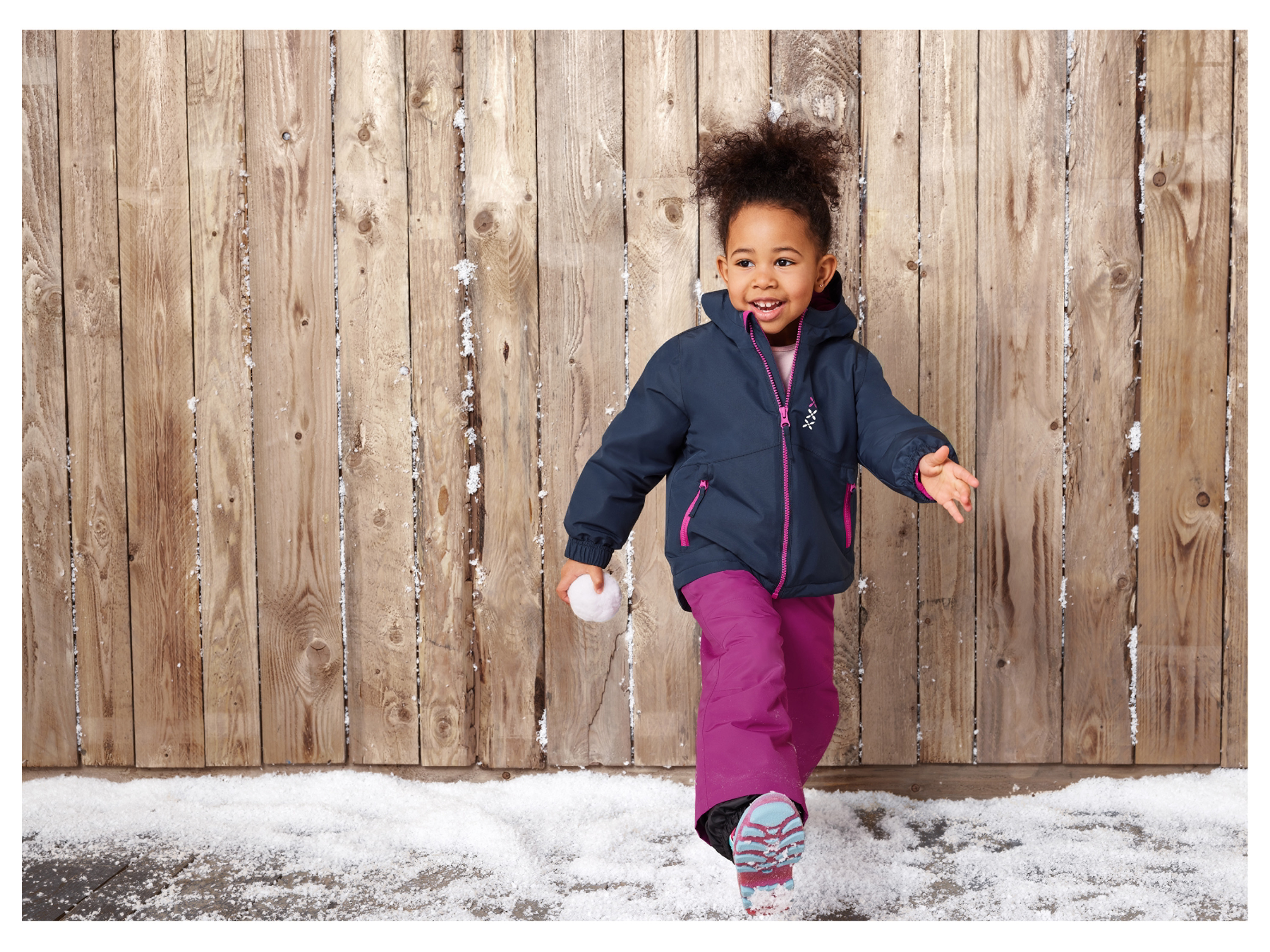 LUPILU® Baby/Kleinkinder Mädchen/Jungen Schneejacke (dunkelblau/pink, 86/92) – Bild 2 von 4