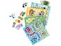 Kinderspiele-Sammlung mit Karten, Würfeln und Spielfiguren im Lilo & Stitch Design.