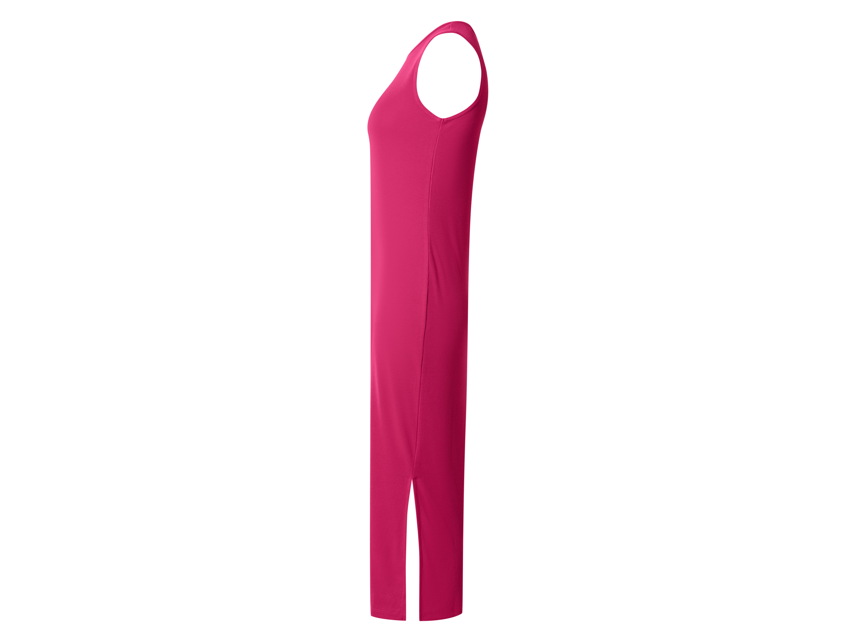 ESMARA® Damen geripptes Midi-Kleid (Pink, L (44/46)) – Bild 4 von 4