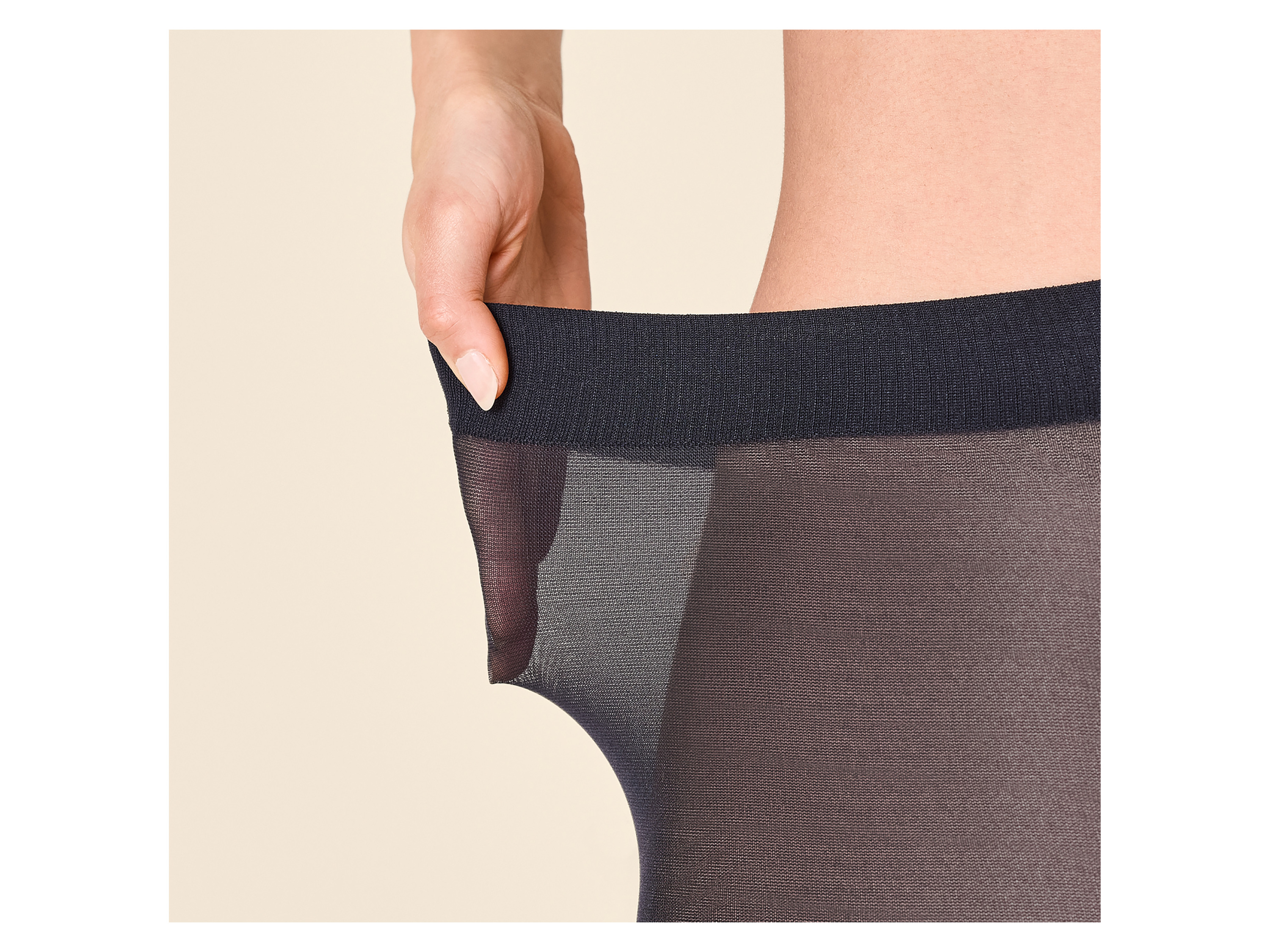 ESMARA® Thermoleggings / Thermostrumpfhose / Thermokniestrümpfe (Strumpfhose, Navy, M(40/42)) – Bild 4 von 4