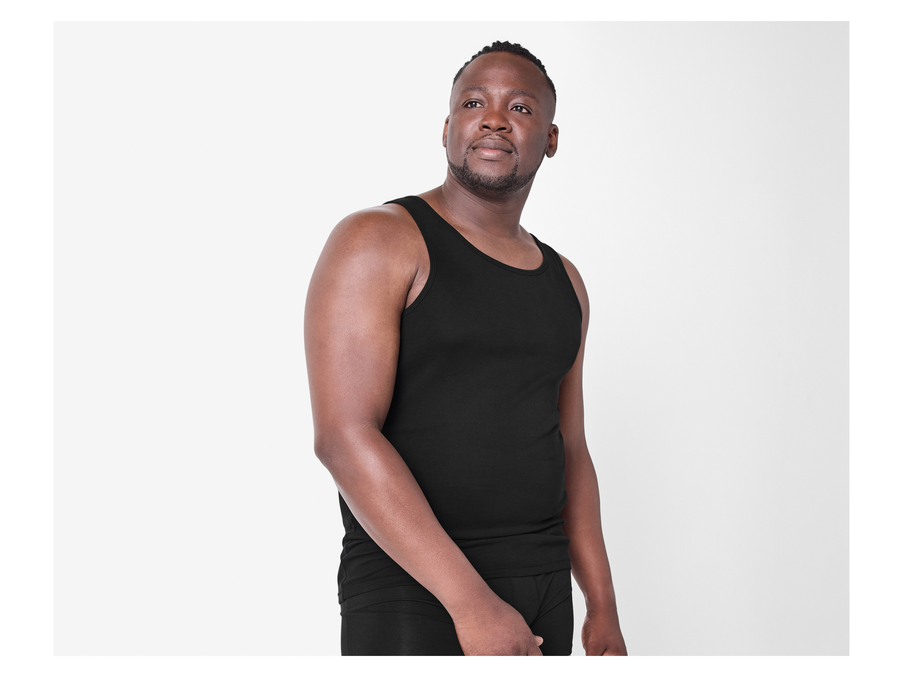 Thumbnail - esmara Men Herren Achselhemd Feinripp 3er (Schwarz, 9/3XL)