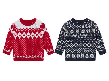 lupilu® Baby Strickpullover, mit niedlichem Norwegermuster