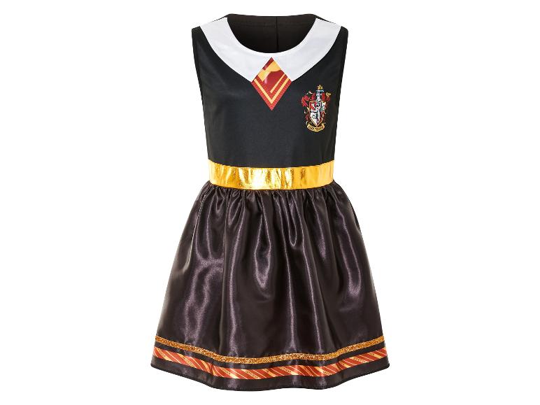 Ein schwarzes Harry Potter Gryffindor-Kleid mit einem goldenen Band.