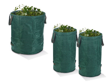 2 Stück PARKSIDE® Gartensack 272 Liter Gartenabfallsack Sack grün 4 Griffe 