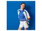 Lidl Sportkleidung: Jacke, Top und Shorts im Retro-Stil.