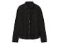 Schwarze Fleecejacke mit Knöpfen und Brusttasche