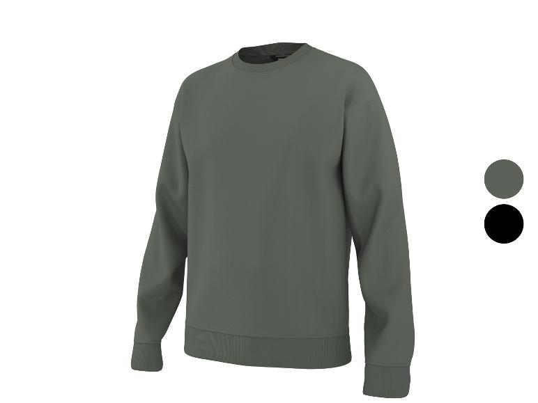 Graues Langarm-Sweatshirt, zwei Farbvarianten: Grau und Schwarz.