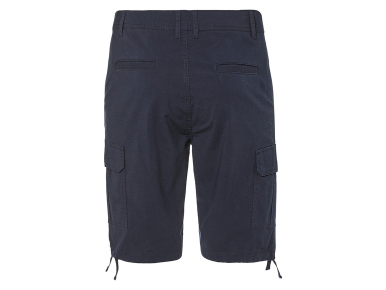 Dunkelblaue Cargo-Shorts mit Kordelzug.