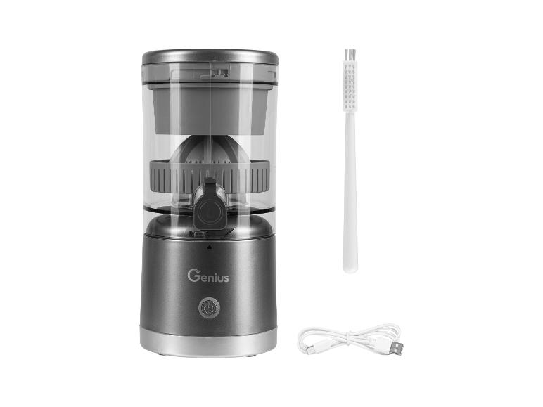 Genius tragbarer Entsafter mit USB-C Kabel und Reinigungsbürste