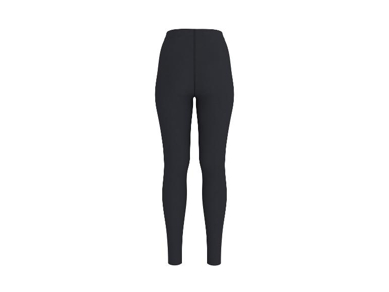 Dunkelgraue Damen-Leggings mit hoher Taille, Vorderansicht.