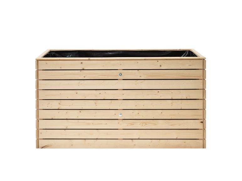 Holzpflanzkasten mit schwarzer Auskleidung