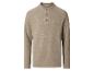 Herren-Strickpullover mit langen Ärmeln und Knöpfen in Beige