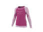 Damen-Sportshirt mit langen Ärmeln, Fuchsia und Hellrosa