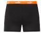 Schwarze Puma Shorts mit orangefarbenem Bund.