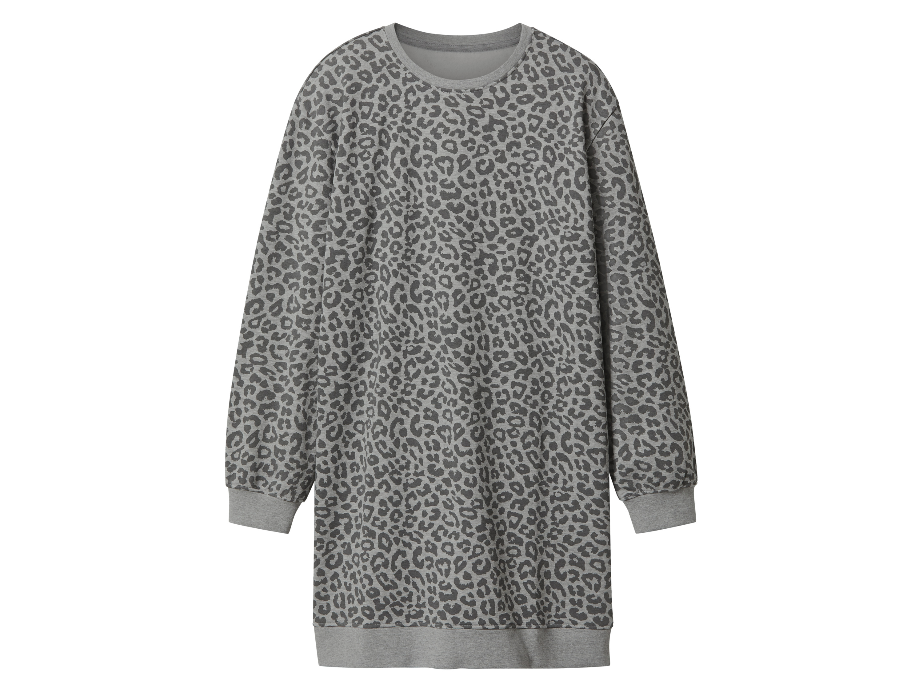 ESMARA® Damen Sweatkleid (Leo/grau, L(44/46))