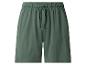 Grüne Herren-Shorts mit elastischem Bund und Kordelzug.