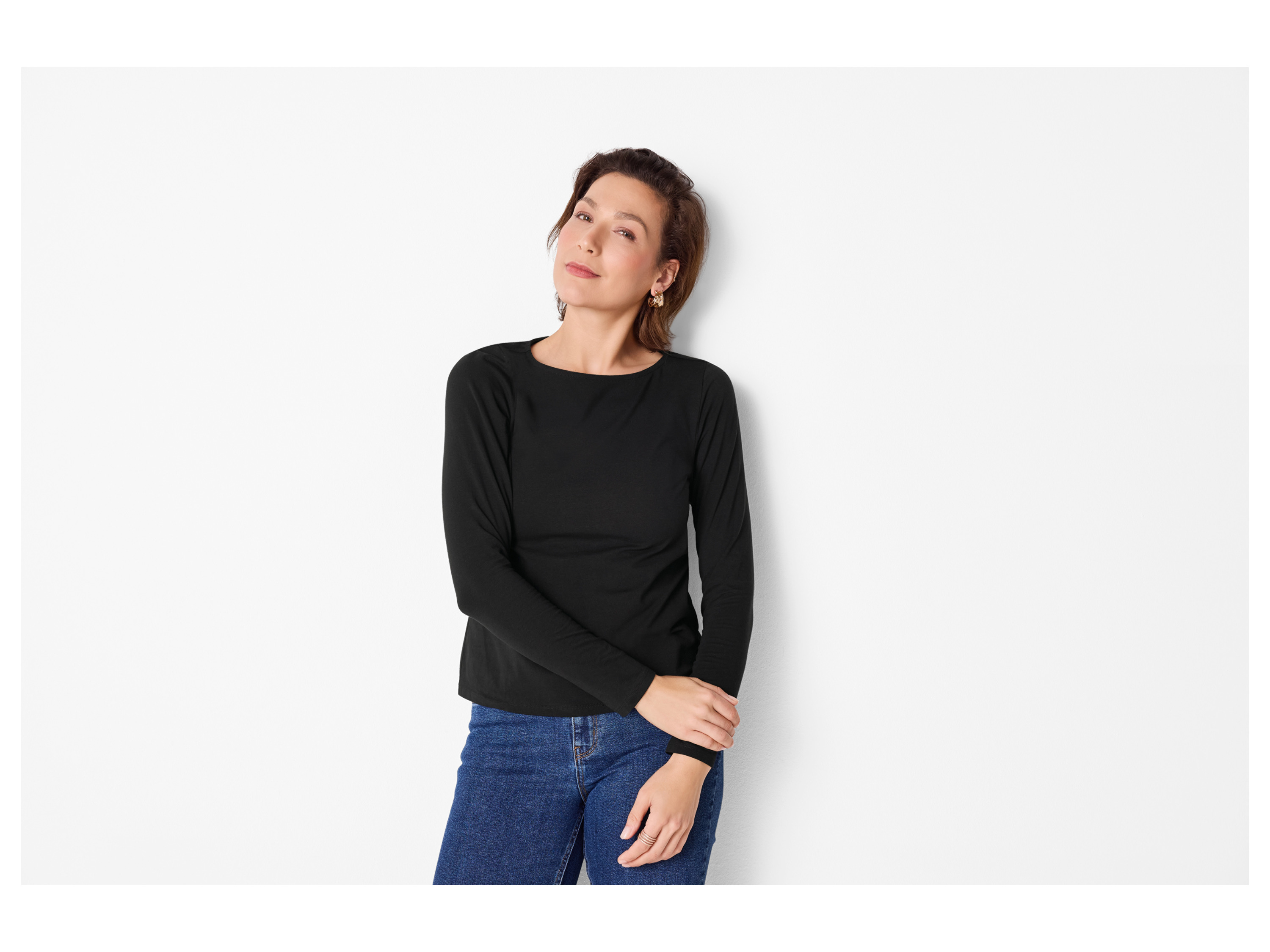ESMARA® Damen Langarmshirt 2 Stück (Streifen/navy, XS(32/34)) – Bild 3 von 4