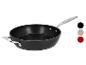 Schwarze Bratpfanne mit Edelstahlgriffen und Farboptionen