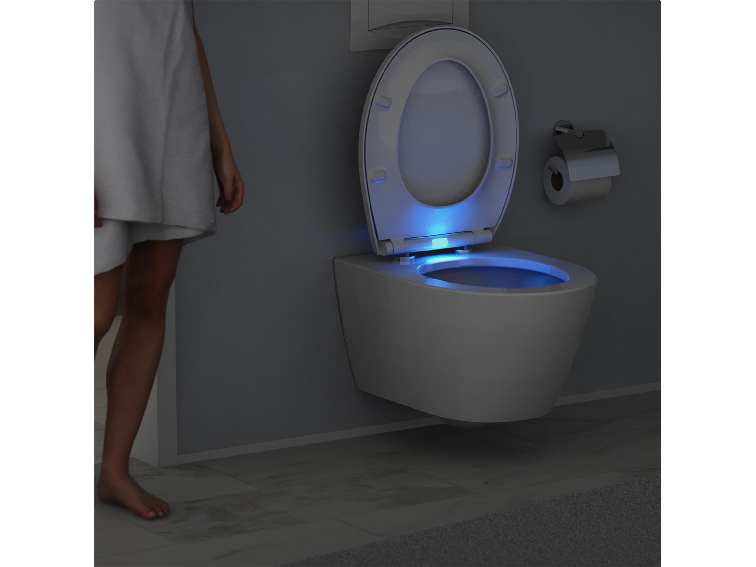 Schütte Duroplast WC Sitz mit Nachtlicht u. Absenkauto…
