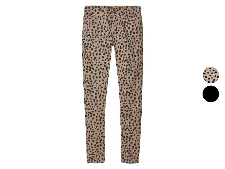 Schmale Jeans mit Leopardenmuster und Farboptionen