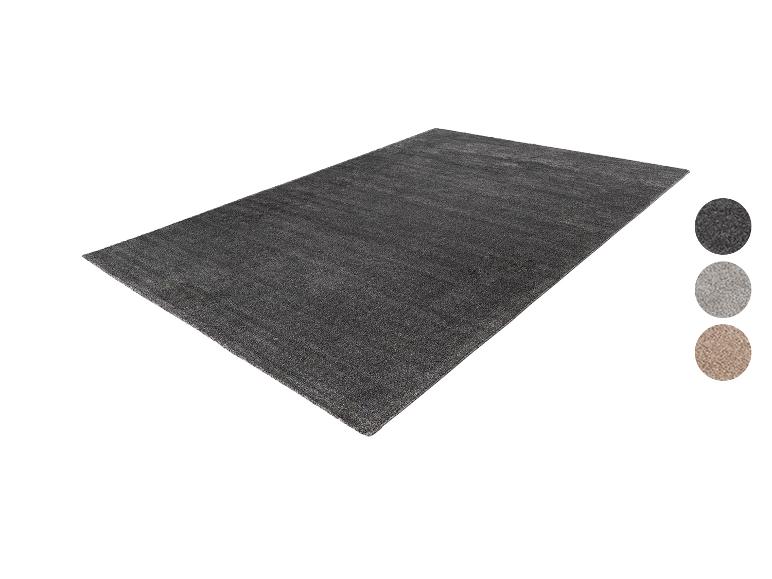 Dunkelgrauer Teppich mit Farbmustern