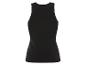 Schwarzes, geripptes Tanktop.