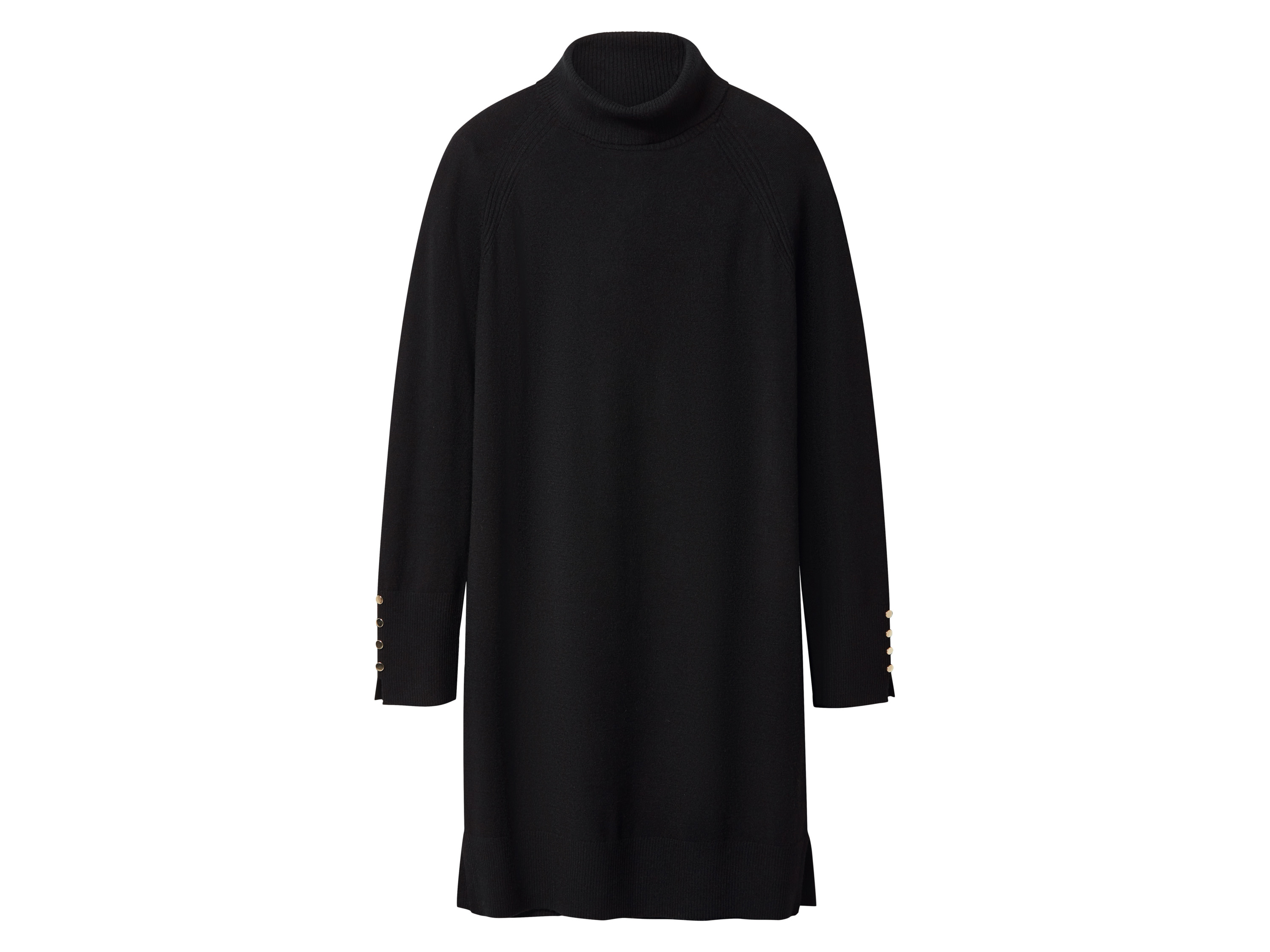 ESMARA® Damen Strickkleid (Schwarz, L(44/46))