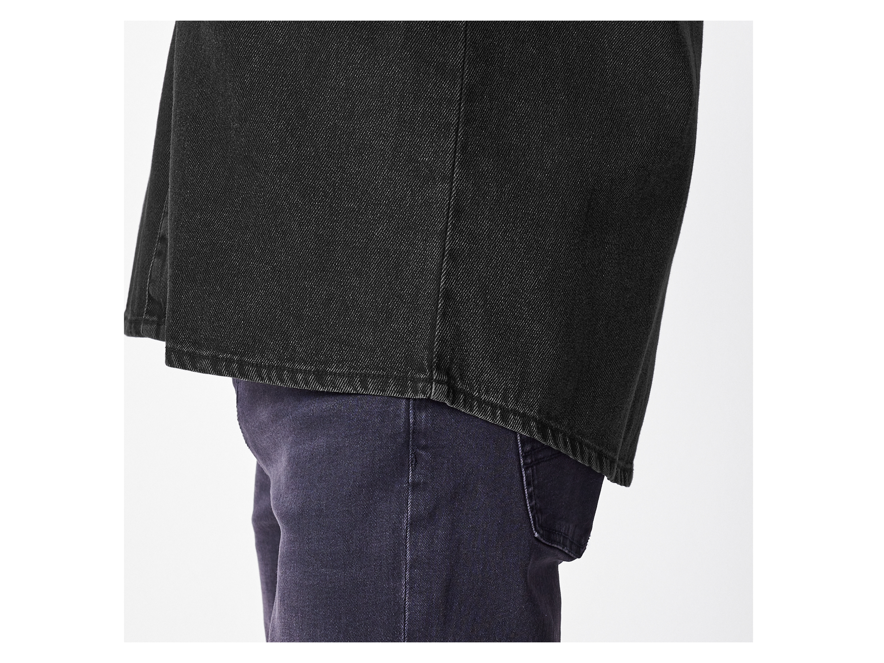 Thumbnail - esmara Men Herren Jeanshemd, mit verlängerter Rückseite (Schwarz, M(39/40))