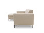 Beige Eckcouch mit Chaiselongue.