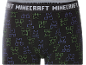 Schwarze Boxershorts mit elastischem Bund und grünen und blauen Mustern