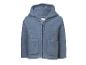 Blaue Kinder-Kapuzenjacke mit Reißverschluss und zwei Taschen