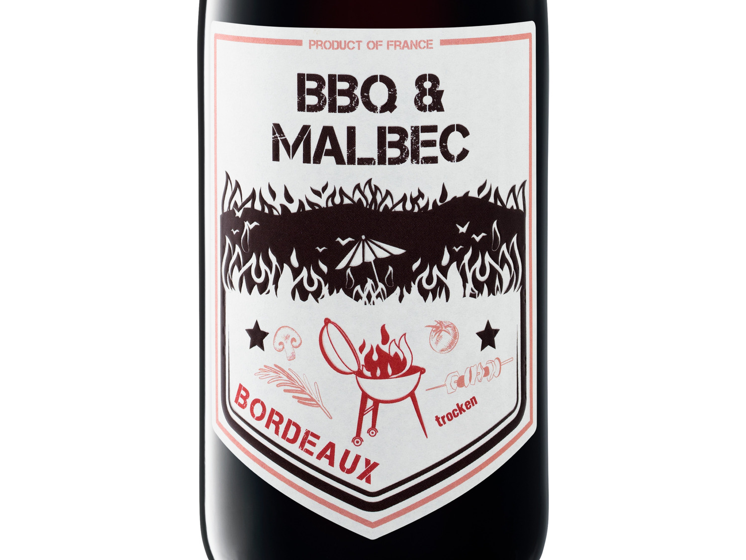AOP | Malbec Bordeaux & BBQ 2020 trocken, LIDL Rotwein