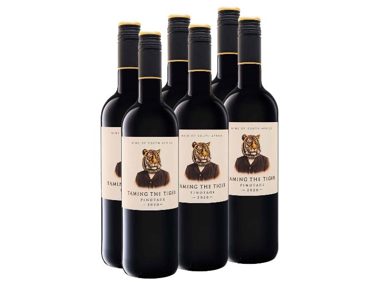 6 x 0,75-l-Flasche Weinpaket Taming the Tiger Südafrika Pinotage Western Cape trocken, Rotwein