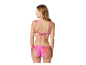 Rosa Bikini mit Dreieck-Oberteil und Binde-Slip.