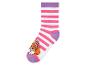 Rosa-weiße gestreifte Socken mit Skye von Paw Patrol.