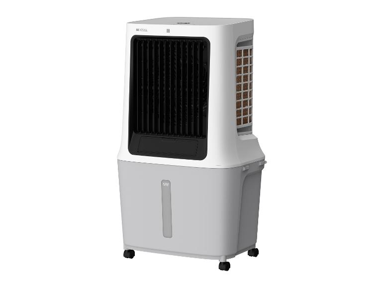 Tragbarer weiß-grauer Luftkühler mit Rollen