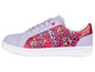 Lilafarbene Sneaker mit Blumenmuster