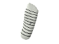 Weißer Socken mit schwarzen Streifen und dem Text „5-3“ an der Seite.