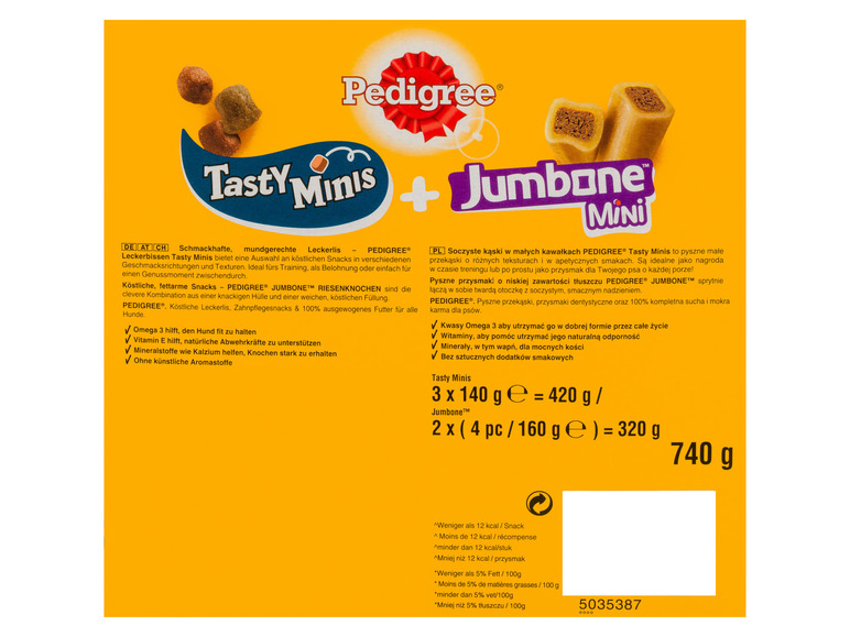 Gehe zu Vollbildansicht: Pedigree Snacks Mega Box Leckerbissen & Riesenknochen Mini 740g - Bild 4