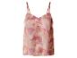 Cami-Top mit abstraktem Muster in Rosa- und Beigetönen.