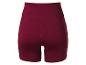 Bordeauxfarbene High-Waist-Sporthose mit Seitentasche.