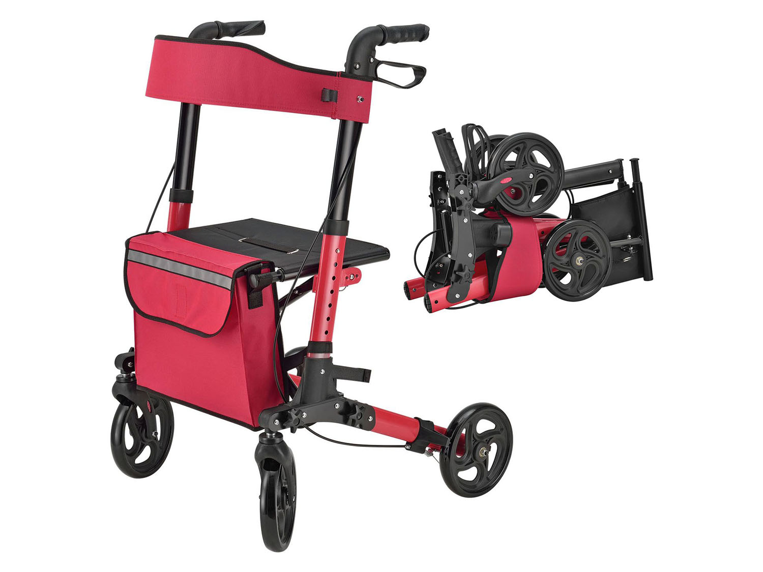 Thumbnail - Juskys Rollator (Rot)