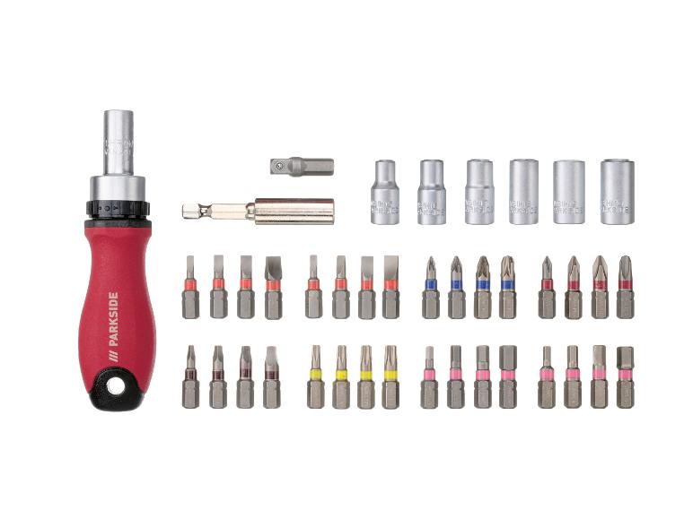 Parkside Schraubendreher-Set: Schraubendreher, Bits und Steckschlüssel.