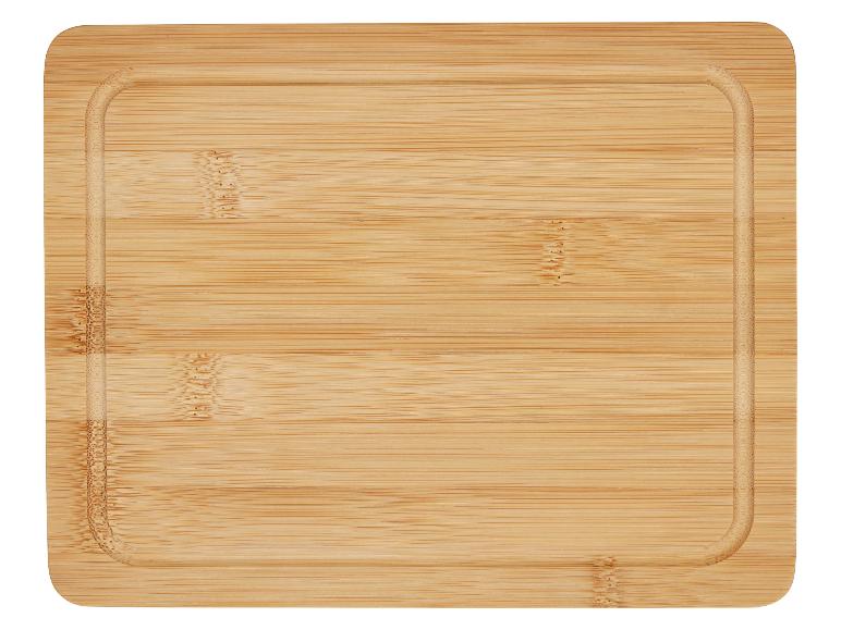 Quadratische Bambusschneidebrett.