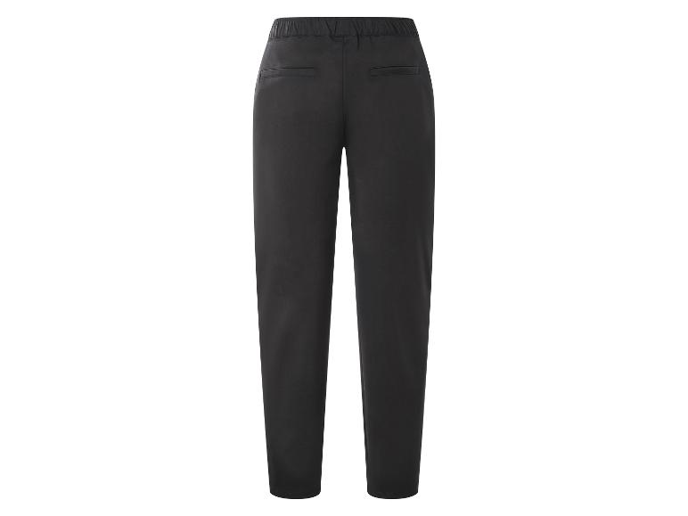 Schwarze Damenhose mit elastischem Bund und Gesäßtaschen, Rückansicht
