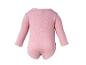 Rosa langärmeliger Baby-Body, Rückansicht.