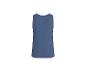 Blaues ärmelloses Herren-Tanktop, Rückansicht.